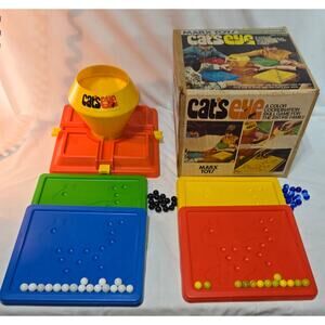 Marx Toys Cats Eye Marble Game Original Box Marble Machine Game Boards
